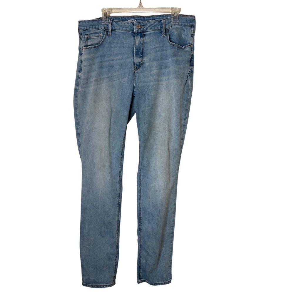 Old Navy Skinny Jeans Light Wash Stretch Denim Women’s 16 Tall Long